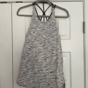 Lululemon Free to Be Serene Tank — Tiger Dye Black White, Deep Coal / Size 10